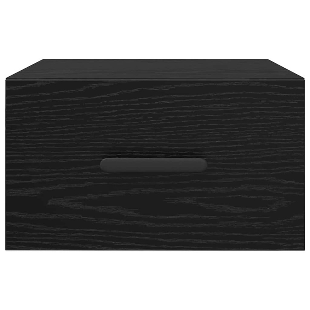 Produktbild för Nattduksbord 2 pcs Svart Ek 35 x 35 x 20 cm Konstruerat trä
