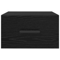 Produktbild för Nattduksbord 2 pcs Svart Ek 35 x 35 x 20 cm Konstruerat trä