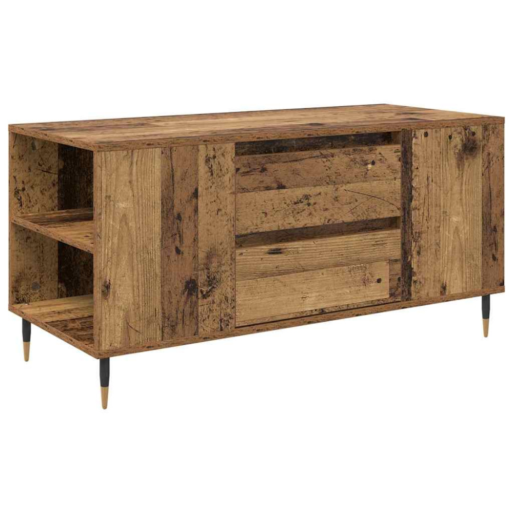 Produktbild för Kaffeebord Gammalt trä 102 x 44,5 x 50 cm Konstruerat trä