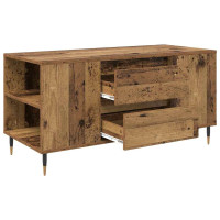 Produktbild för Kaffeebord Gammalt trä 102 x 44,5 x 50 cm Konstruerat trä
