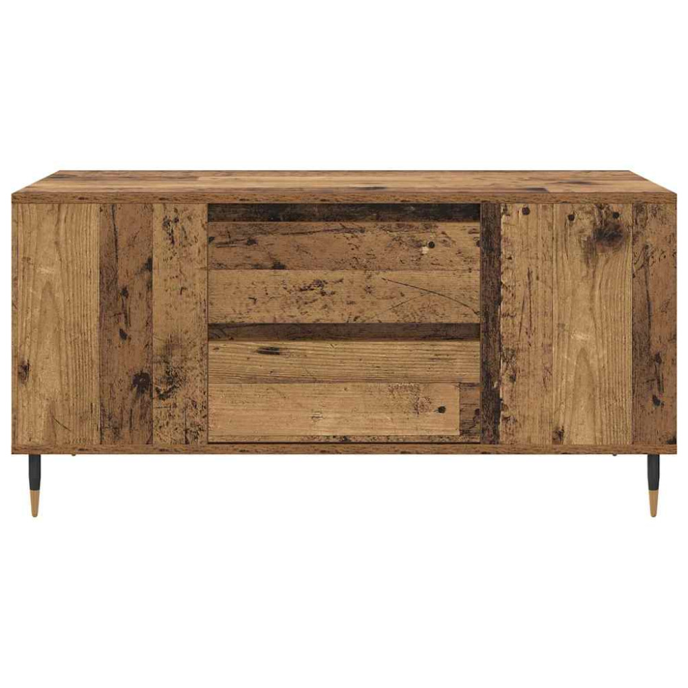 Produktbild för Kaffeebord Gammalt trä 102 x 44,5 x 50 cm Konstruerat trä