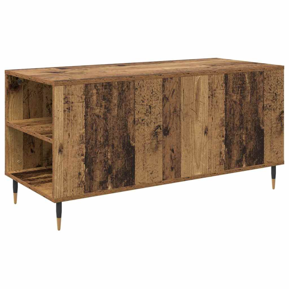 Produktbild för Kaffeebord Gammalt trä 102 x 44,5 x 50 cm Konstruerat trä