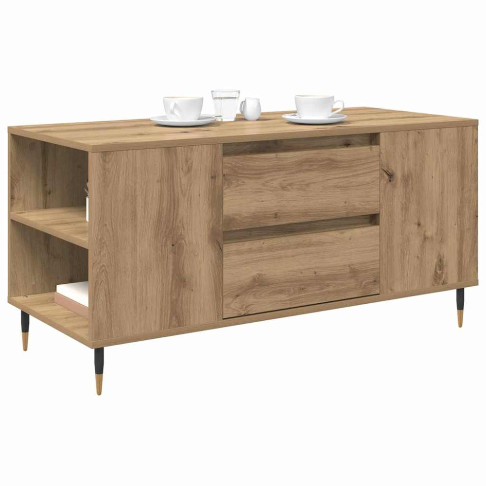 Produktbild för Kaffeebord Artisan Ek 102 x 44,5 x 50 cm Konstruerat trä