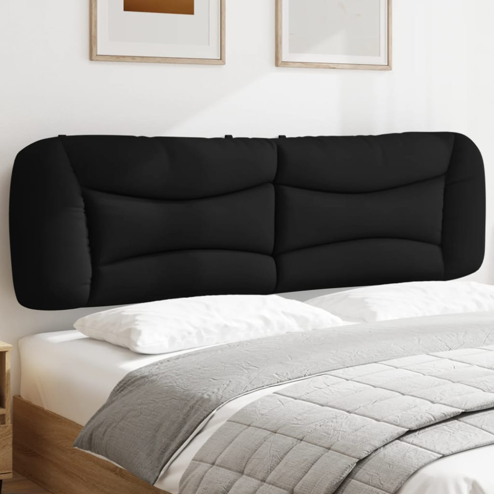 Produktbild för Headboard Cushion "Hvar" Black 193 cm Faux Leather