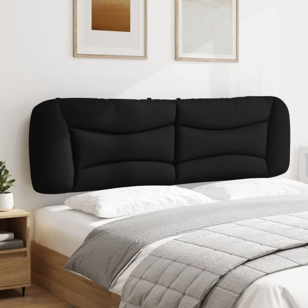 Produktbild för Headboard Cushion "Hvar" Black 193 cm Faux Leather