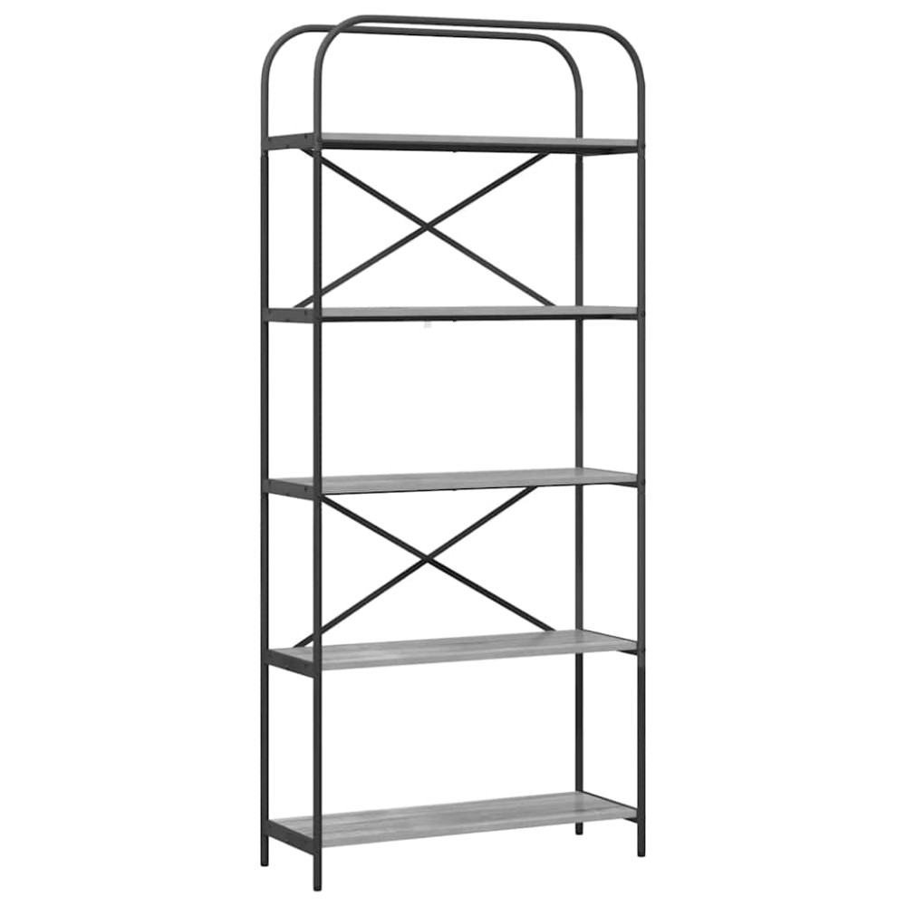 Produktbild för Hyllsystem Grå Sonoma 80 x 30 x 183 cm Konstruerat trä
