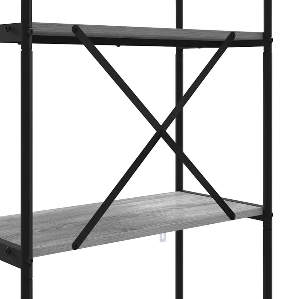 Produktbild för Hyllsystem Grå Sonoma 80 x 30 x 183 cm Konstruerat trä