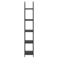Produktbild för Hyllsystem Svart Ek 60 x 30 x 183 cm Konstruerat trä