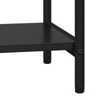 Produktbild för Hyllsystem Svart Ek 60 x 30 x 183 cm Konstruerat trä