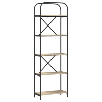 Produktbild för Hyllsystem Sonoma-ek 60 x 30 x 183 cm Konstruerat trä