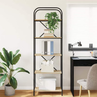 Produktbild för Hyllsystem Sonoma-ek 60 x 30 x 183 cm Konstruerat trä