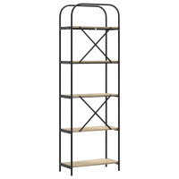 Produktbild för Hyllsystem Sonoma-ek 60 x 30 x 183 cm Konstruerat trä