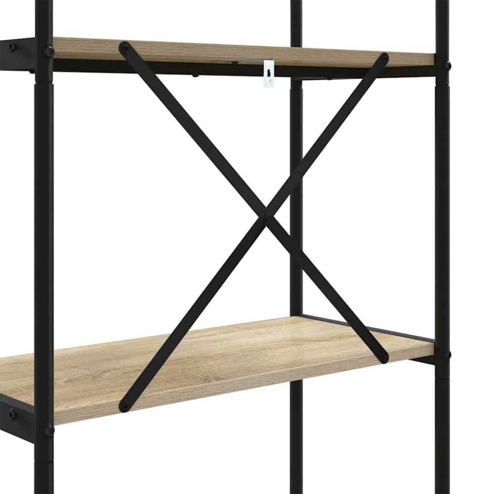 Produktbild för Hyllsystem Sonoma-ek 60 x 30 x 183 cm Konstruerat trä