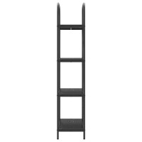 Produktbild för Hyllsystem Svart Ek 60 x 30 x 146 cm Konstruerat trä