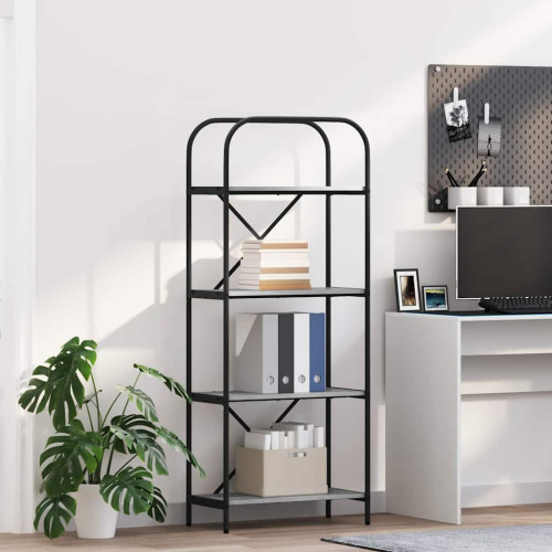 vidaXL Hyllsystem Grå Sonoma 60 x 30 x 146 cm Konstruerat trä