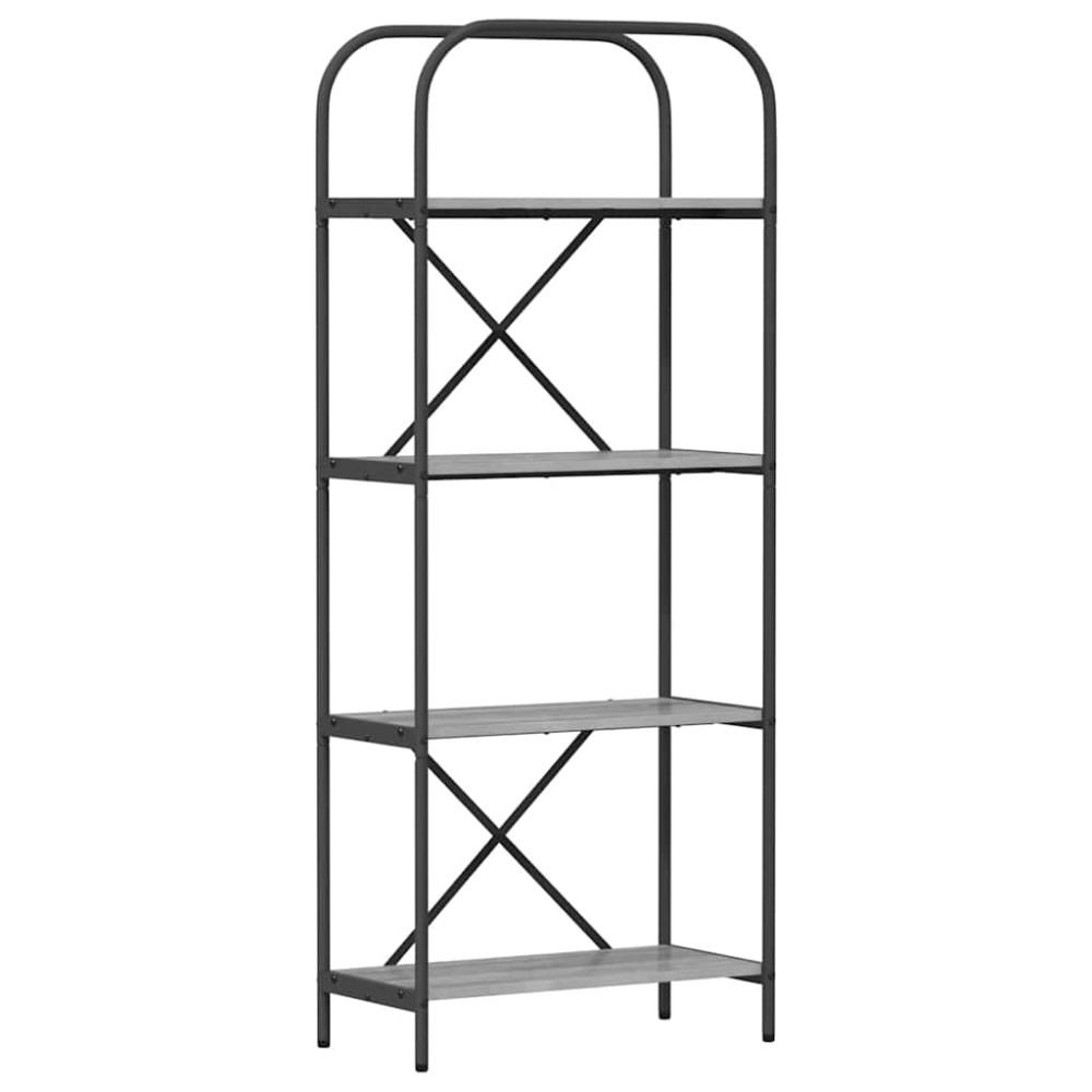 Produktbild för Hyllsystem Grå Sonoma 60 x 30 x 146 cm Konstruerat trä