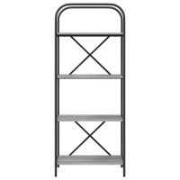 Produktbild för Hyllsystem Grå Sonoma 60 x 30 x 146 cm Konstruerat trä