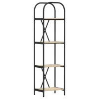 Produktbild för Hyllsystem Sonoma-ek 40 x 30 x 146 cm Konstruerat trä