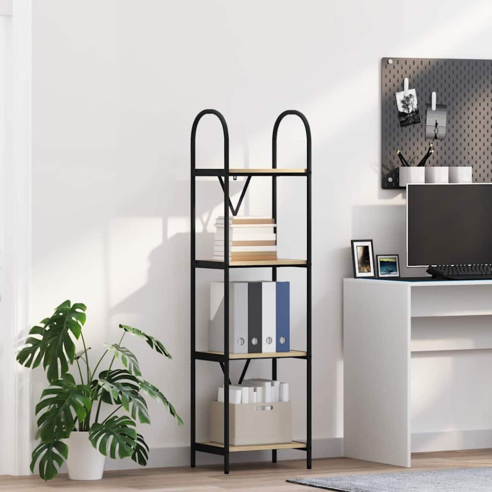 Produktbild för Hyllsystem Sonoma-ek 40 x 30 x 146 cm Konstruerat trä