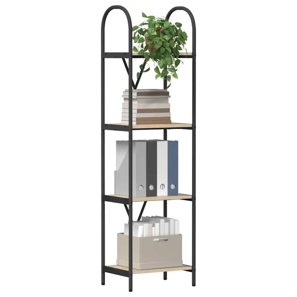 Produktbild för Hyllsystem Sonoma-ek 40 x 30 x 146 cm Konstruerat trä
