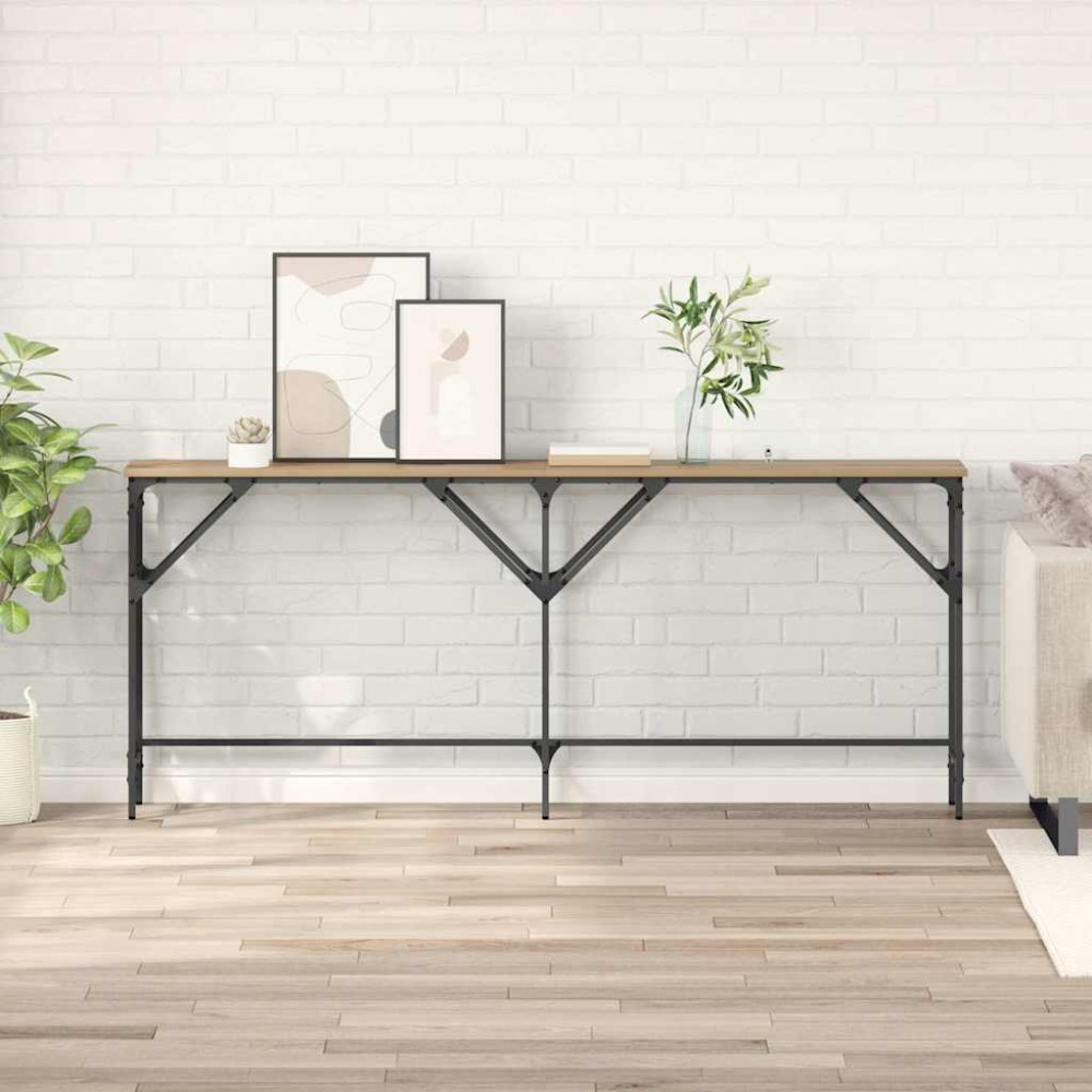 Produktbild för Konsolbord Artisan Ek 180 x 30 x 75 cm Konstruerat trä