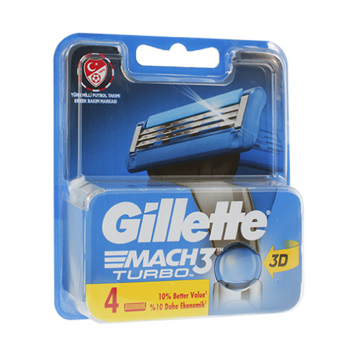Gillette Gillette Mach3 Turbo spare blades for men 4 ks