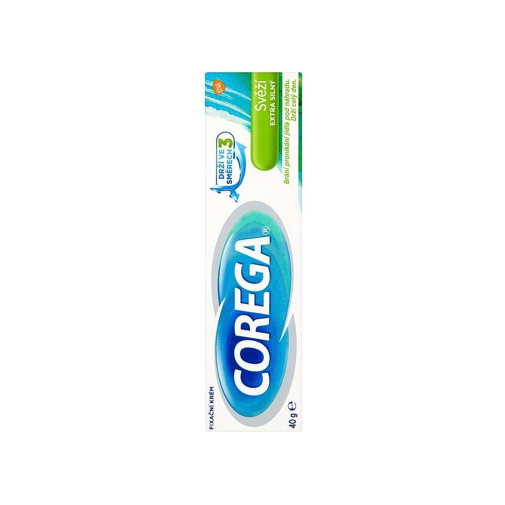 Produktbild för Corega Svěží Extra Silný 40g