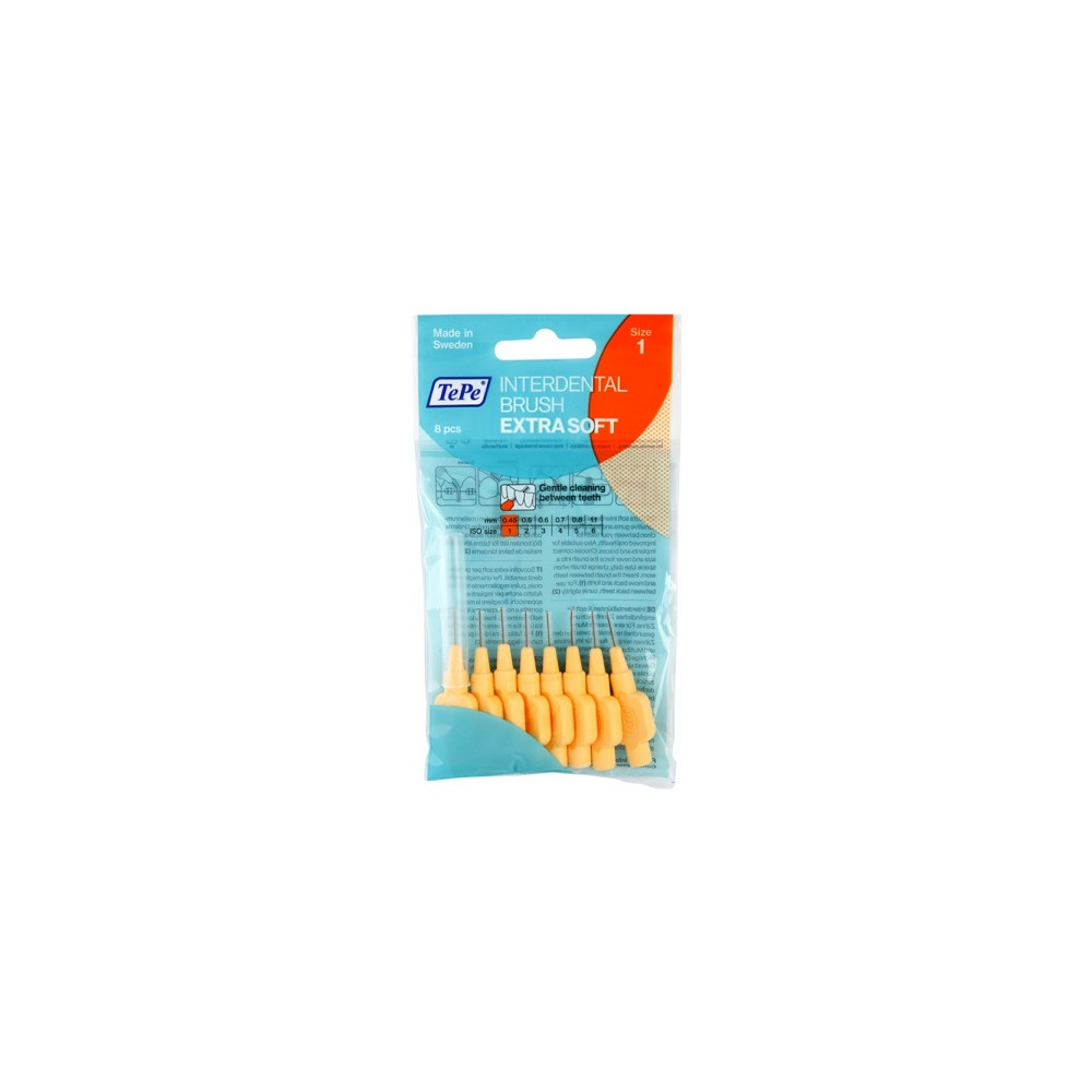 Produktbild för TePe Extra Soft interdental brushes 0,45mm 8 ks