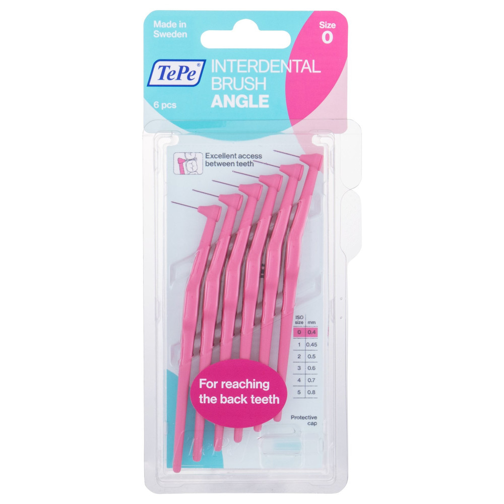 Produktbild för TePe Angle interdental brushes 0,4mm 6 ks