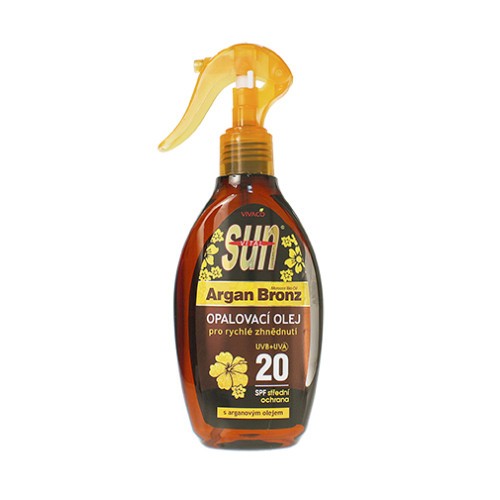 Vivaco Vivaco SUN Argan Oil opalovací olej s arganovým olejem SPF 20 200 ml