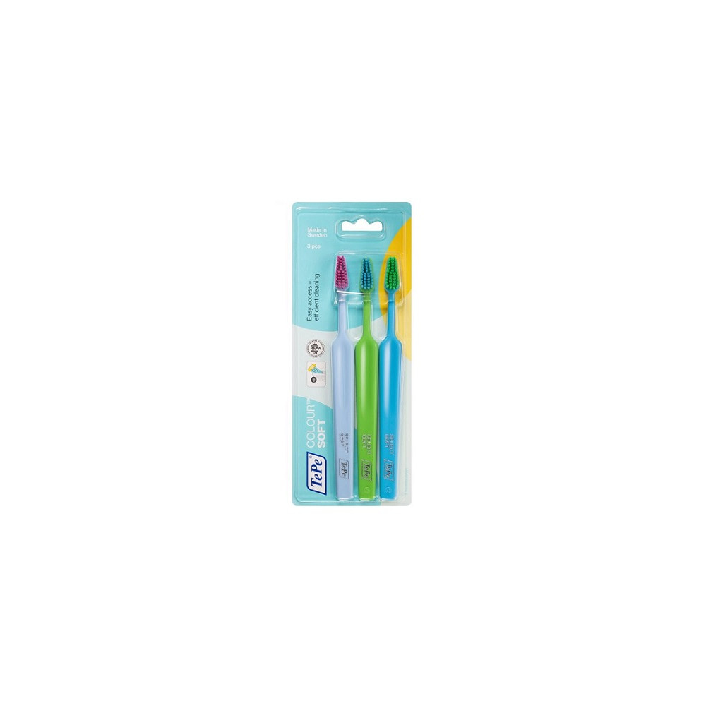 Produktbild för TePe Colour Select Soft zubní kartáček soft 3 ks