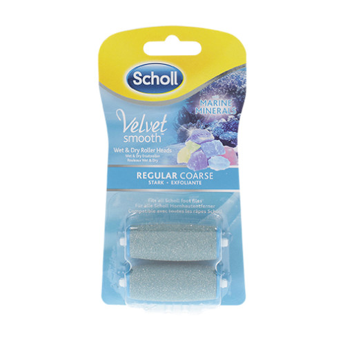 Scholl Scholl Velvet Smooth Regular Coarse Roller Head with Marine Minerals 2pcs