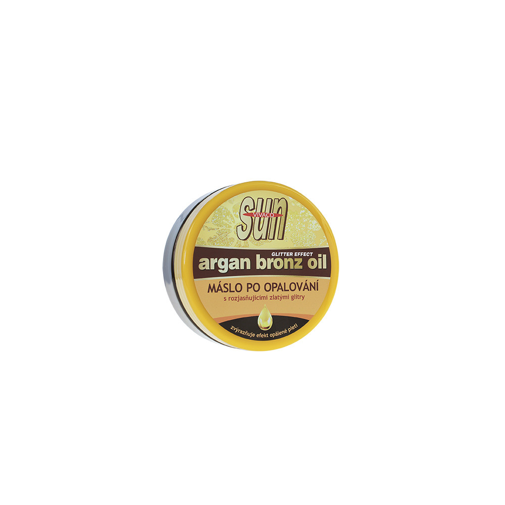Produktbild för Vivaco SUN Argan Bronz Oil Glitter Effect After Sun Butter 200 ml