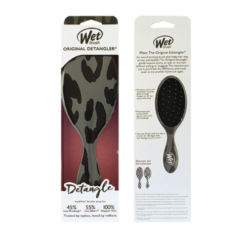 Wet Brush Wet Brush Original Detangler Safari kartáč na vlasy Dark Grey Leopard