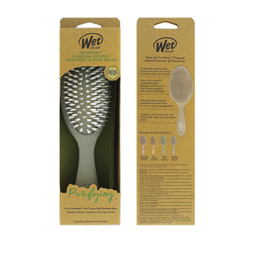 Wet Brush Wet Brush Go Green Treatment & Shine Brush kartáč na vlasy Charcoal