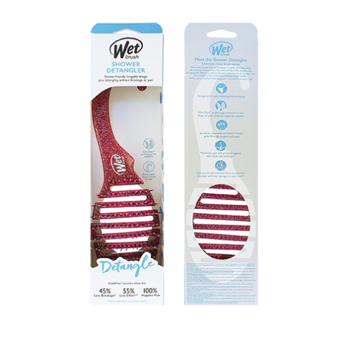 Wet Brush Wet Brush Shower Detangler kartáč na vlasy Pink Glitter
