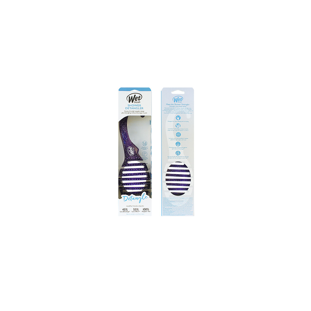 Produktbild för Wet Brush Shower Detangler kartáč na vlasy Purple Glitter