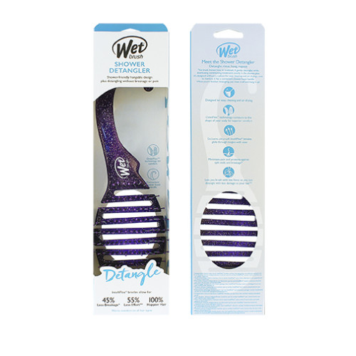 Wet Brush Wet Brush Shower Detangler kartáč na vlasy Purple Glitter