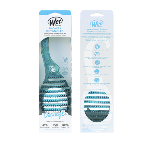 Wet Brush Wet Brush Shower Detangler kartáč na vlasy Teal Glitter