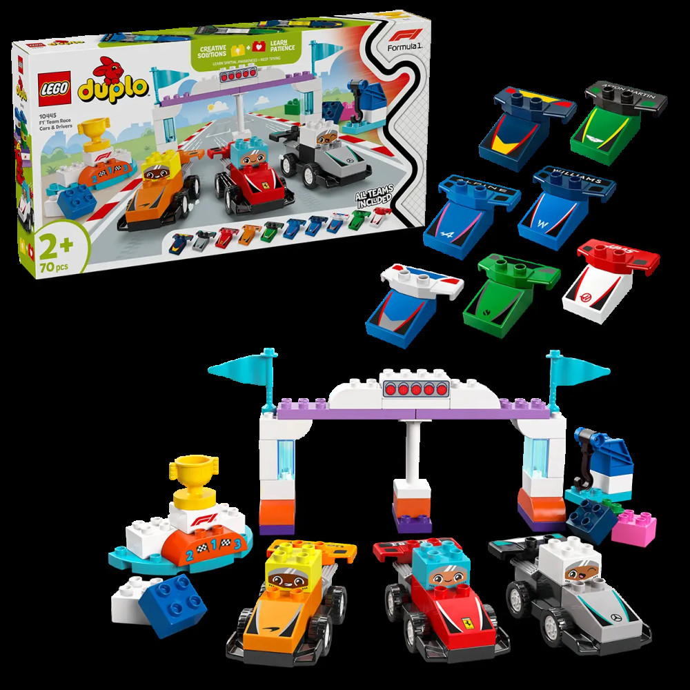 Produktbild för LEGO® DUPLO® 10445 F1® Team Race Cars & Drivers