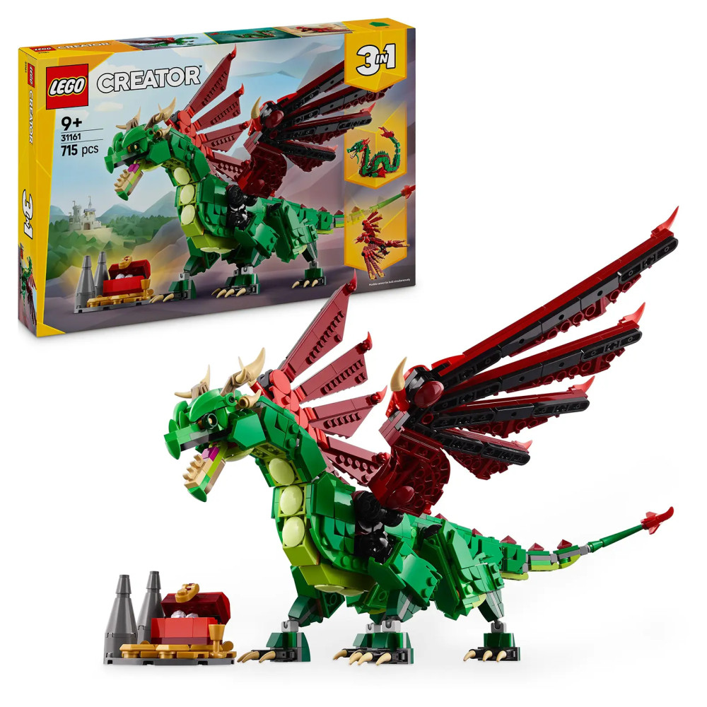 Produktbild för LEGO® Creator 3 v 1 31161 Medieval Dragon