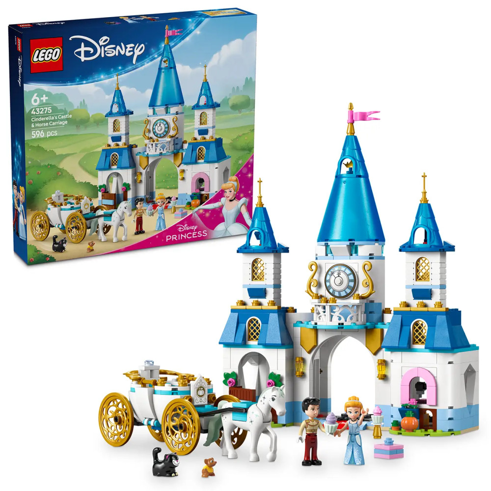 Produktbild för LEGO® │ Disney Princess 43275 Cinderella's Castle & Horse Carriage