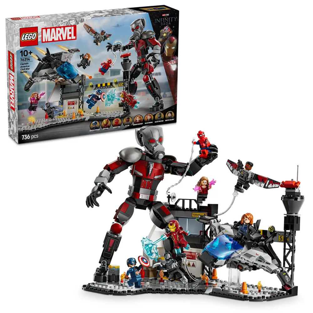 Produktbild för LEGO® Marvel 76314 Captain America: Civil War Action Battle
