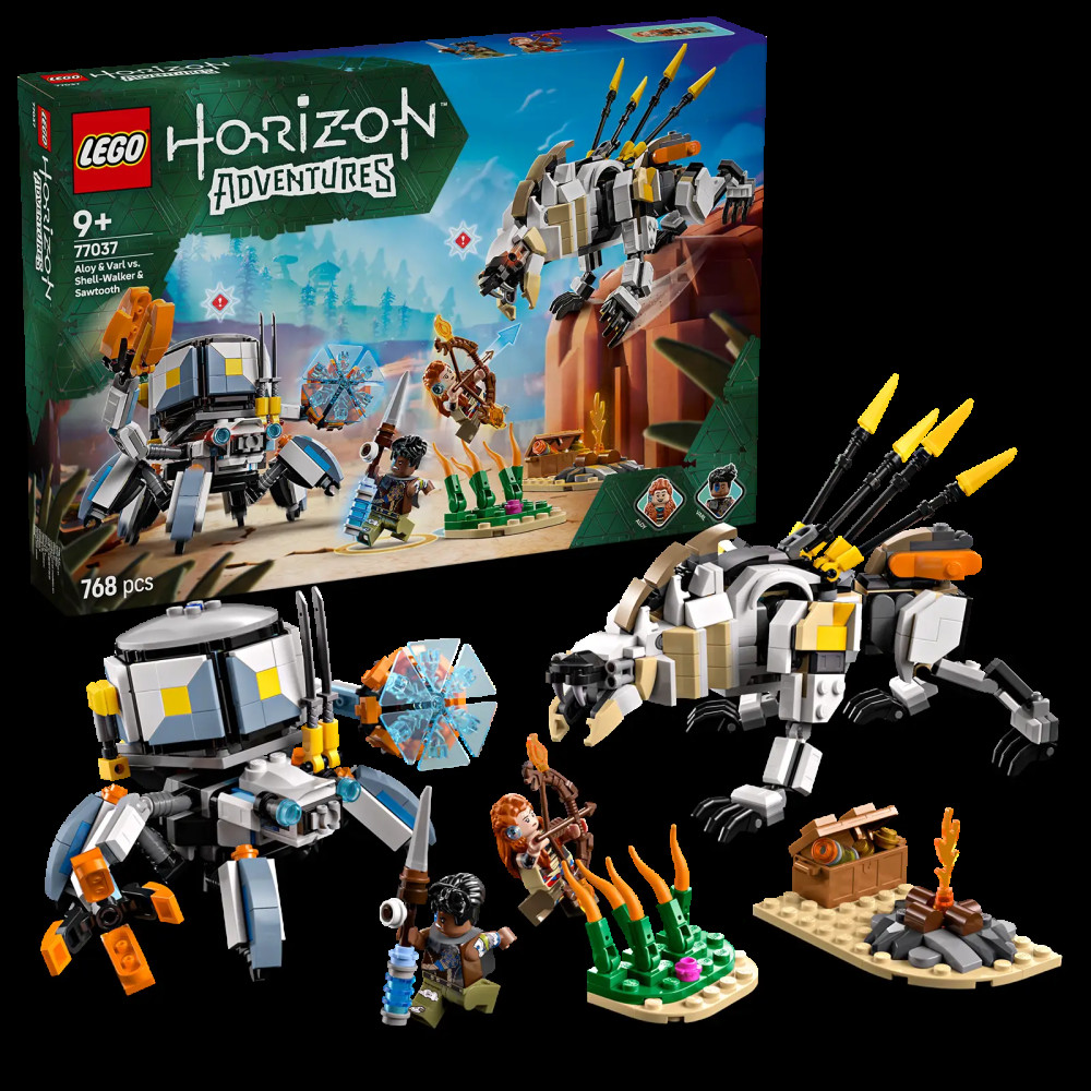 Produktbild för LEGO® Horizon Adventures™ 77037 Aloy & Varl vs. Shell-Walker & Sawtooth