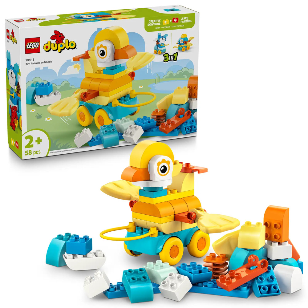 Produktbild för LEGO® DUPLO® 10448 3 v 1: Zvířátka na kolečkách