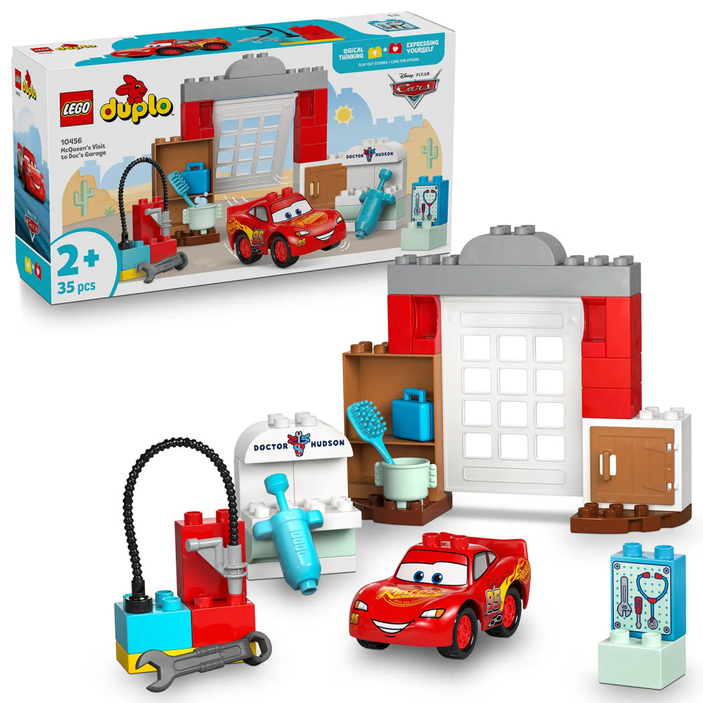 Produktbild för LEGO® DUPLO® ǀ Disney  10456 McQueen a návštěva v garáži doktora Hudsona
