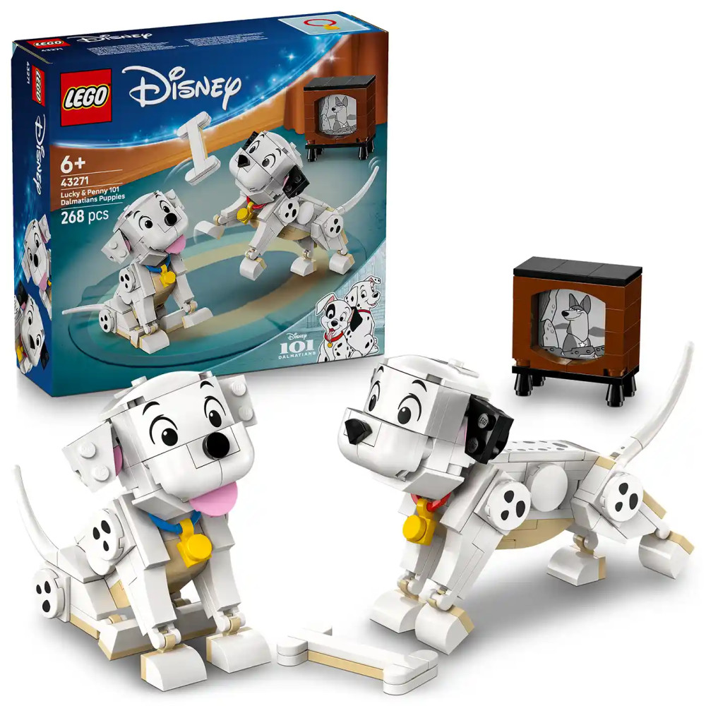 Produktbild för LEGO® │ Disney 43271 Štěňátka Štístko a Penny z filmu 101 dalmatinů