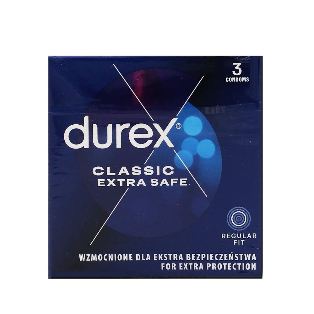 Produktbild för Durex Classic Extra Safe Condoms 3pcs