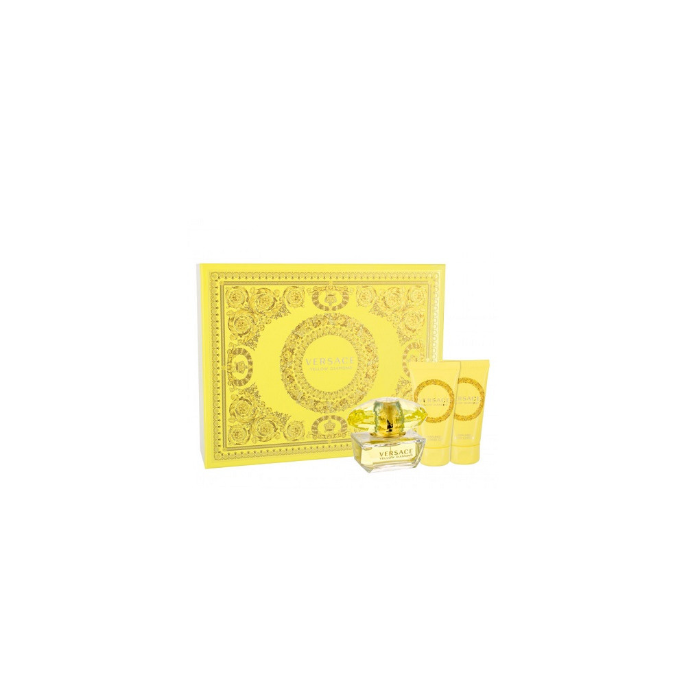 Produktbild för Versace Yellow Diamond eau de toilette for women 50 ml + tělové mléko 50 ml + sprchový gel 50 ml gift set