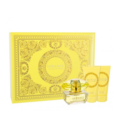 Versace Versace Yellow Diamond eau de toilette for women 50 ml + tělové mléko 50 ml + sprchový gel 50 ml gift set